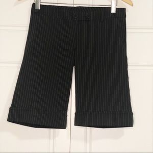 Seduction capris black stripe dress pant women